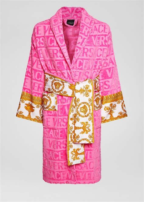 women's versace robe pink|pink Versace robes women's.